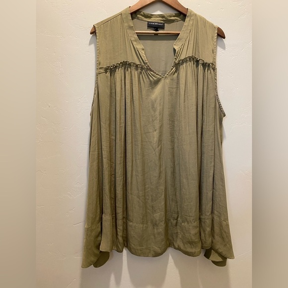 Lane Bryant - Green Lightweight Tunic Tank - Picture 3 of 14